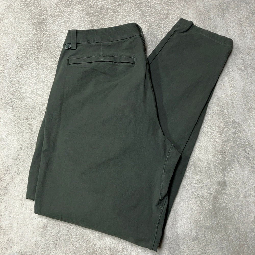 Lululemon Commission Slim Fit Pants Dark Olive Green LM5AXAS Mens 34x34
